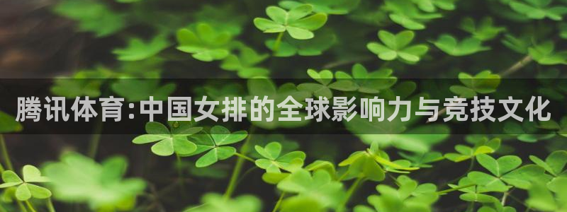 腾讯体育:中国女排的全球影响力与竞技文化